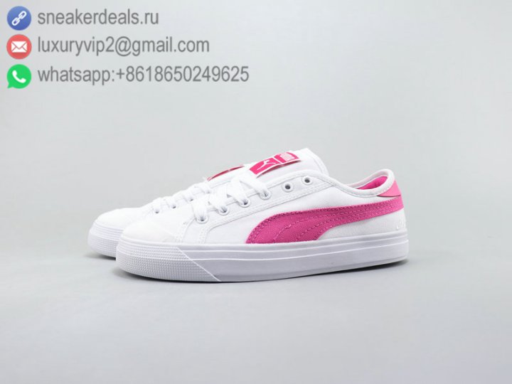 Puma Capri Women Canvas Shoes Low White Pink Size 36-40